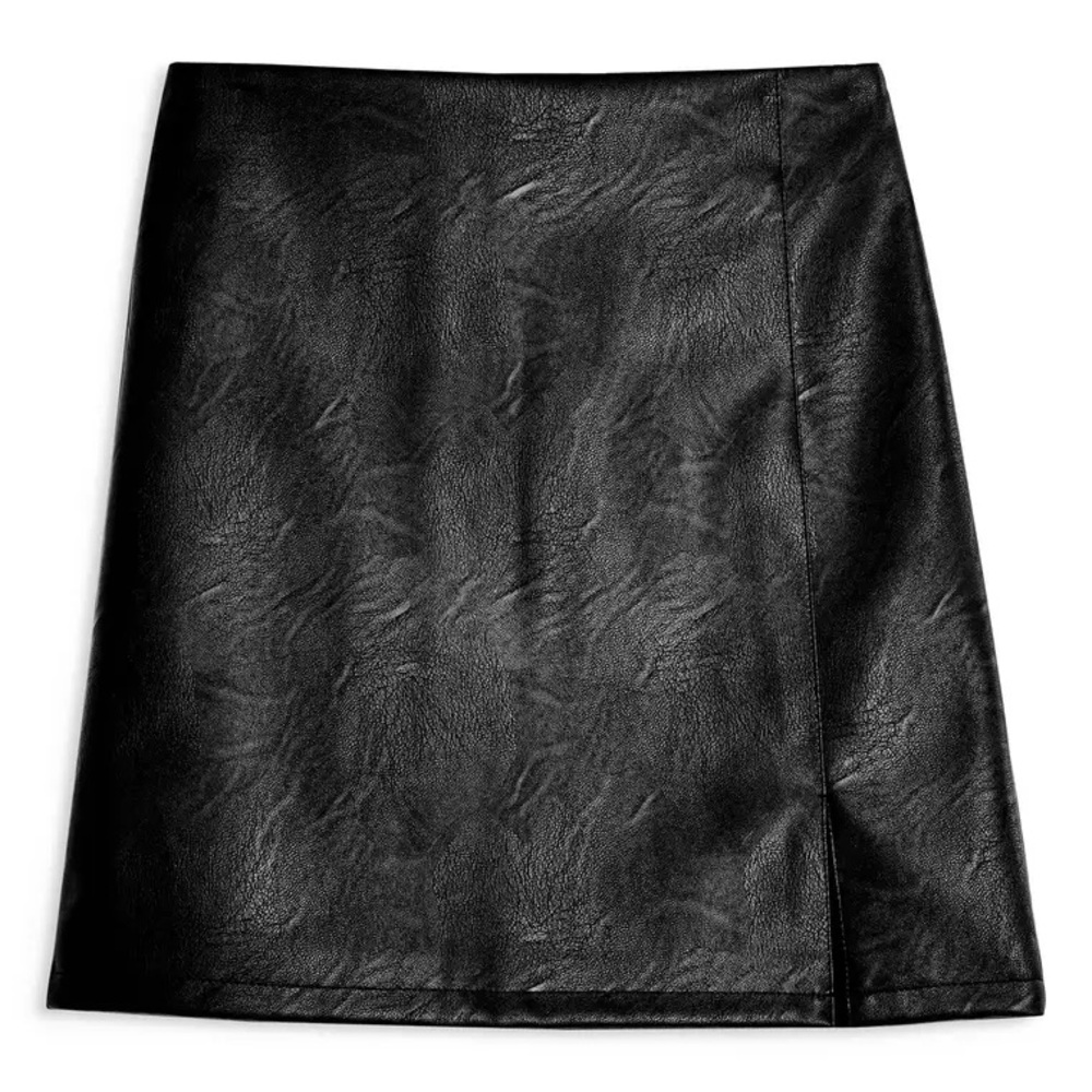 Topshop Faux Leather Miniskirt